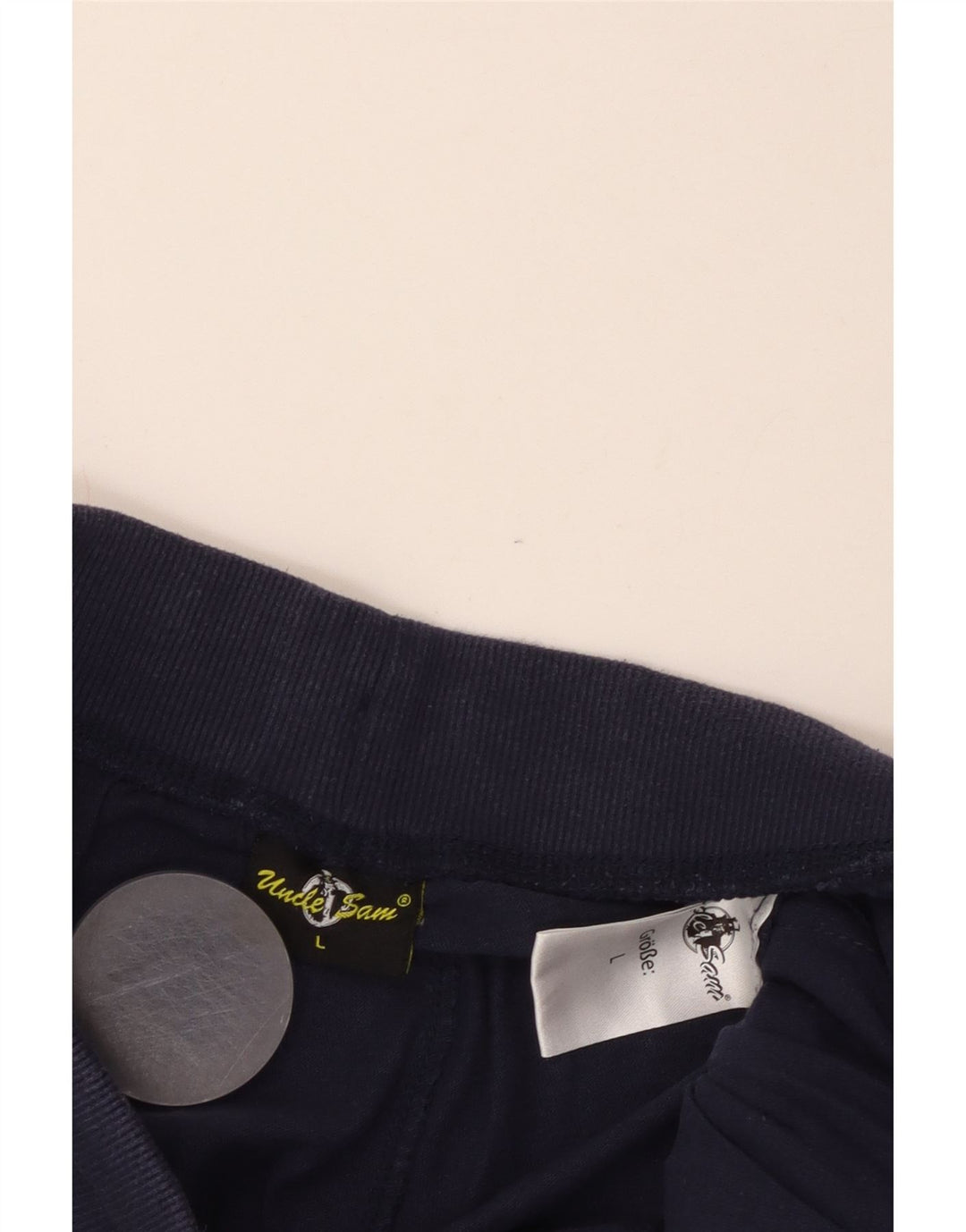 Męskie spodnie dresowe Uncle Sam Graphic, duże, granatowe, bawełniane