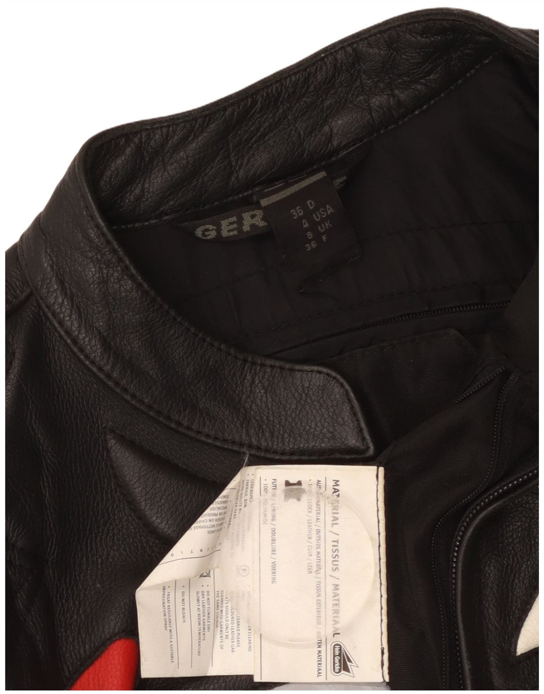 Gericke Damskie UK 8 Mała czarna skóra z blokami kolorów