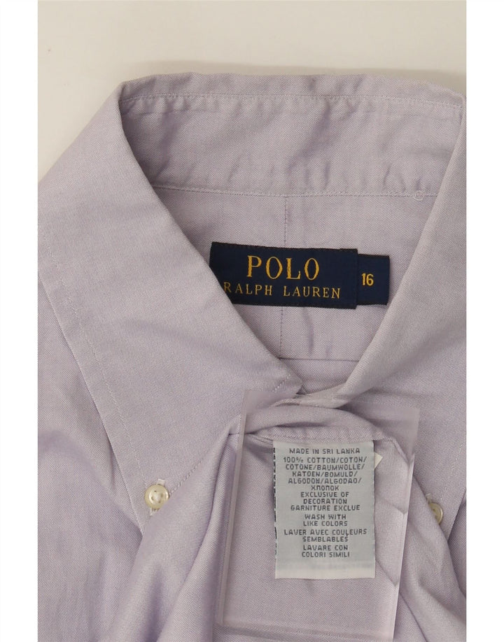 Koszula męska Polo Ralph Lauren rozmiar 16, duża fioletowa bawełna