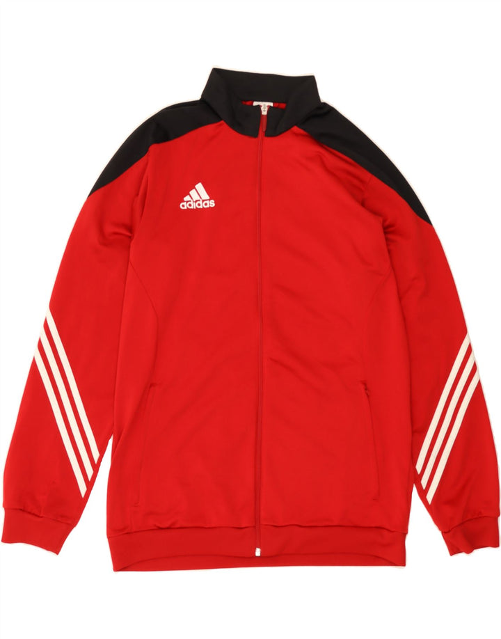 ADIDAS Mens Tracksuit Top Jacket Large Red Colourblock Polyester Vintage Adidas and Second-Hand Adidas from Messina Hembry 