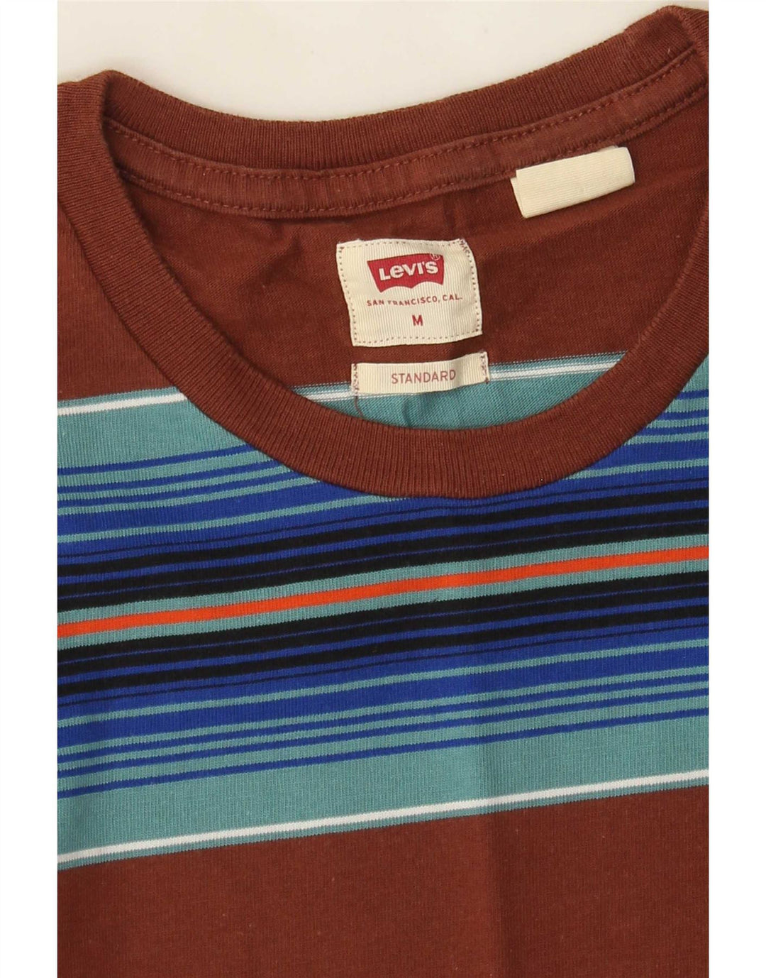 Męska koszulka Levi's o standardowym kroju, w średnie brązowe paski