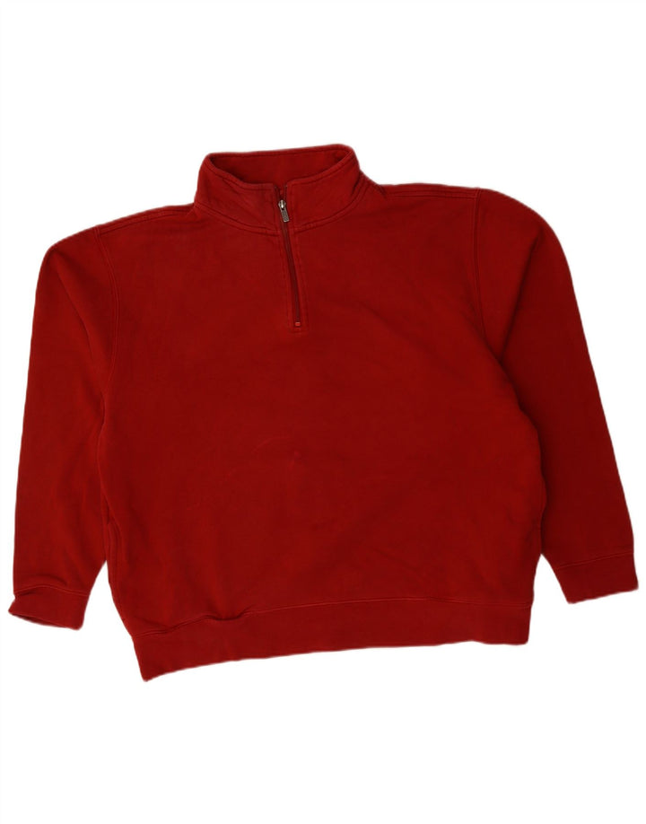 Męska bluza z zamkiem błyskawicznym L.L.Bean, duża, czerwona, bawełniana