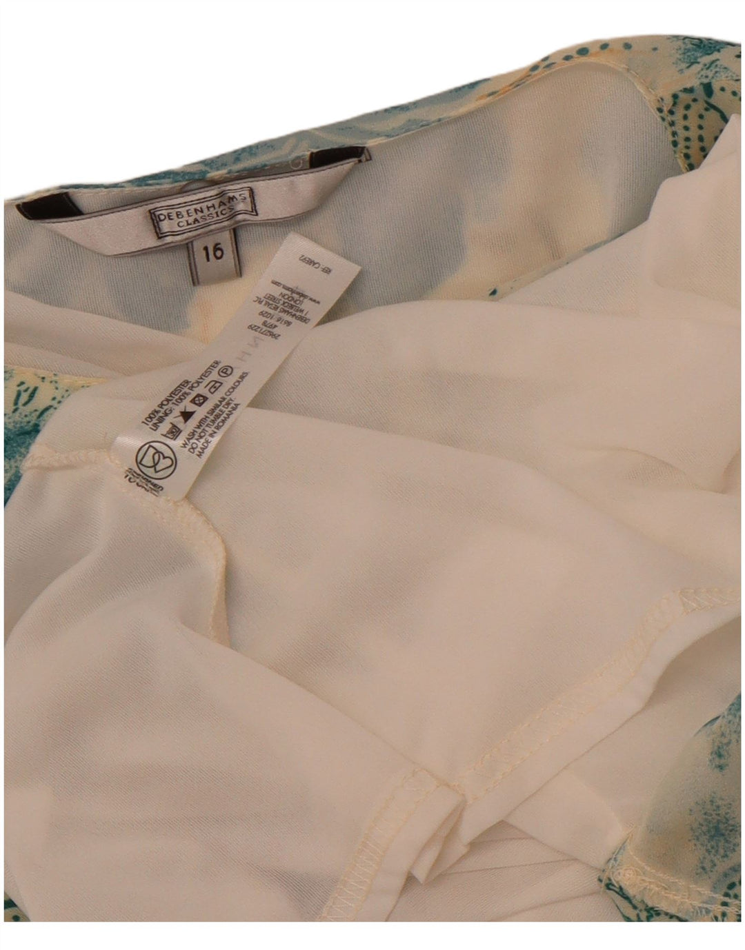 Damska bluzka Debenhams Top UK 16, duży, wielokolorowy, kwiatowy poliester