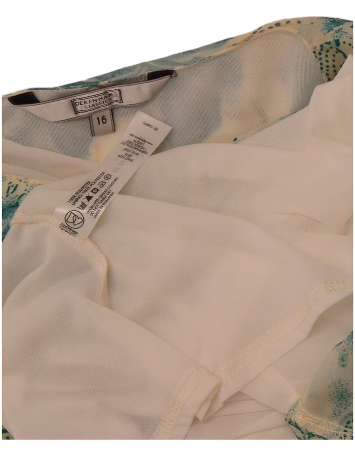 Damska bluzka Debenhams Top UK 16, duży, wielokolorowy, kwiatowy poliester