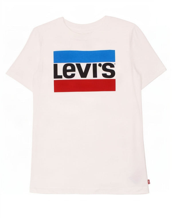 Chłopięcy T-shirt z grafiką Levi's Top 15-16 lat, biała bawełna