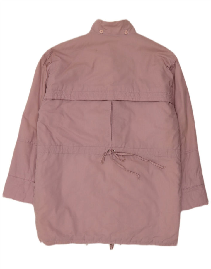 Vintage damski płaszcz wiatrówka oversize IT 36/38 XS różowy poliester