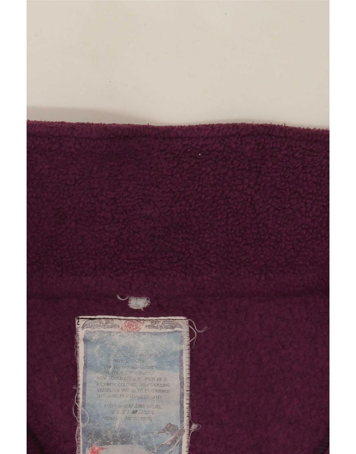 Vintage damska kurtka polarowa oversize UK 16, duża fioletowa