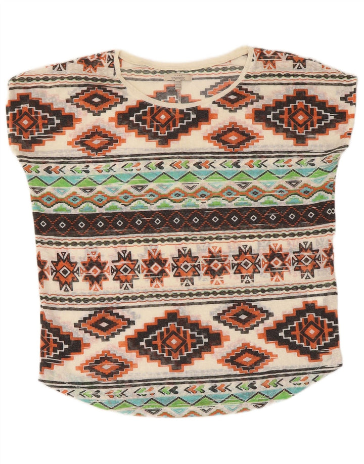 T-shirt damski Zara Top UK 14 Średni, wielokolorowy, geometryczny poliester