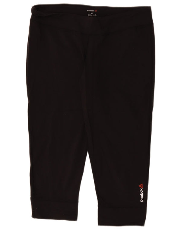 Reebok Womens Capri Leggings UK 18 XL Black Nylon