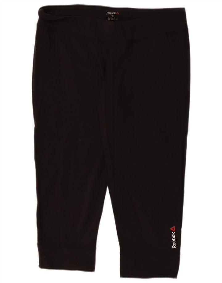 Damskie legginsy Reebok Capri UK 18 XL, czarny nylon