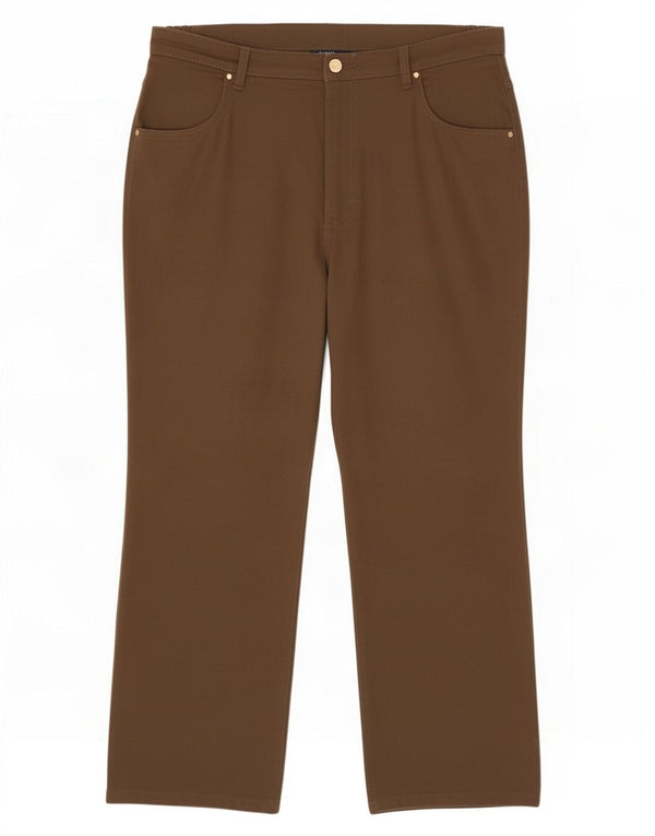 Marks & Spencer Damskie proste spodnie na co dzień UK 16 Large W34 L26 Khaki