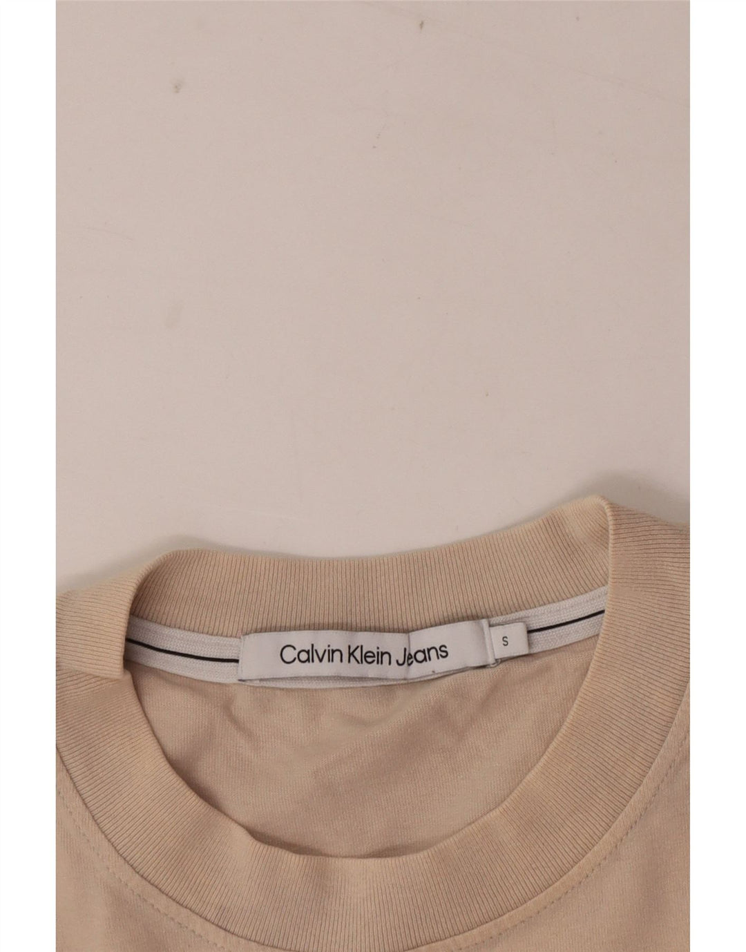 T-shirt męski Calvin Klein Jeans Top, mały, beżowy