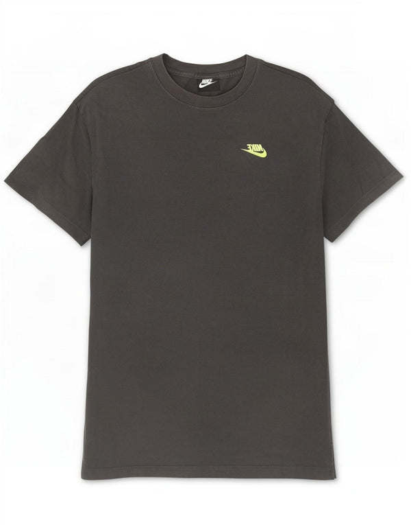 Męski T-shirt z grafiką Nike, średnioszary, bawełniany