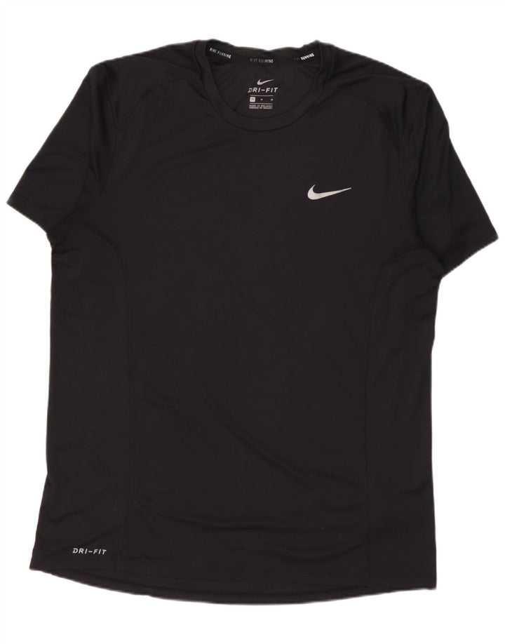 Męska koszulka Nike Dri Fit Top, średni czarny poliester