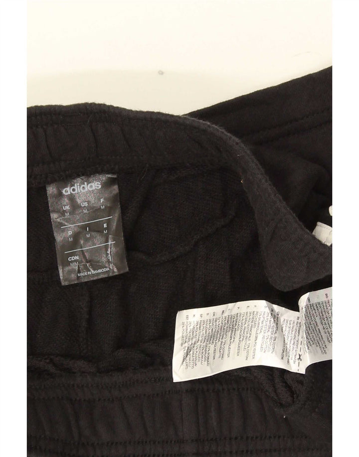 Męskie spodenki sportowe Adidas, średnie czarne, bawełniane