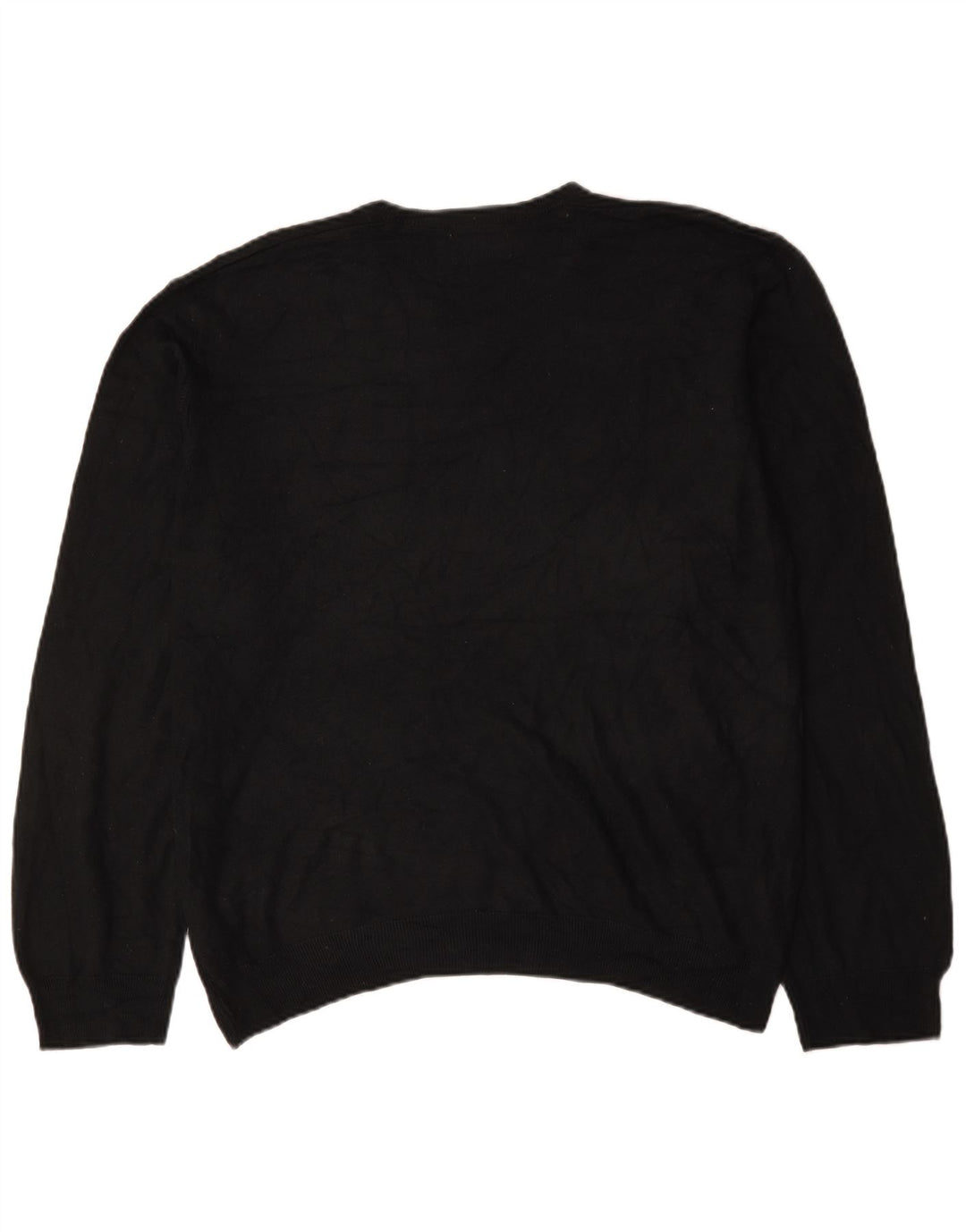 Męski sweter Marks & Spencer o regularnym kroju z dekoltem w kształcie litery V, 2XL, czarny akryl