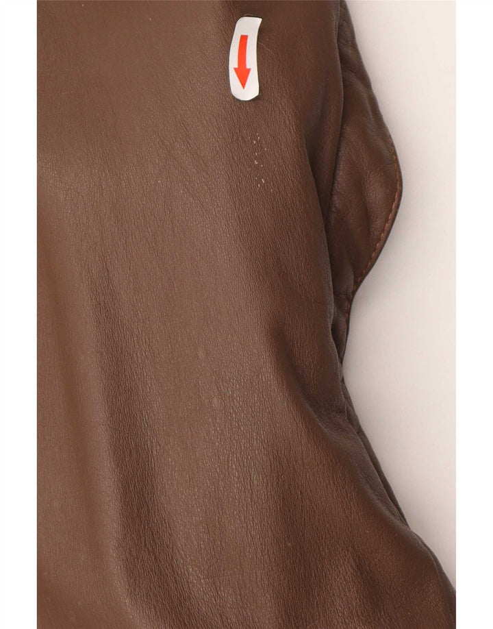 Vintage męska skórzana kurtka wojskowa IT 52 XL brązowa