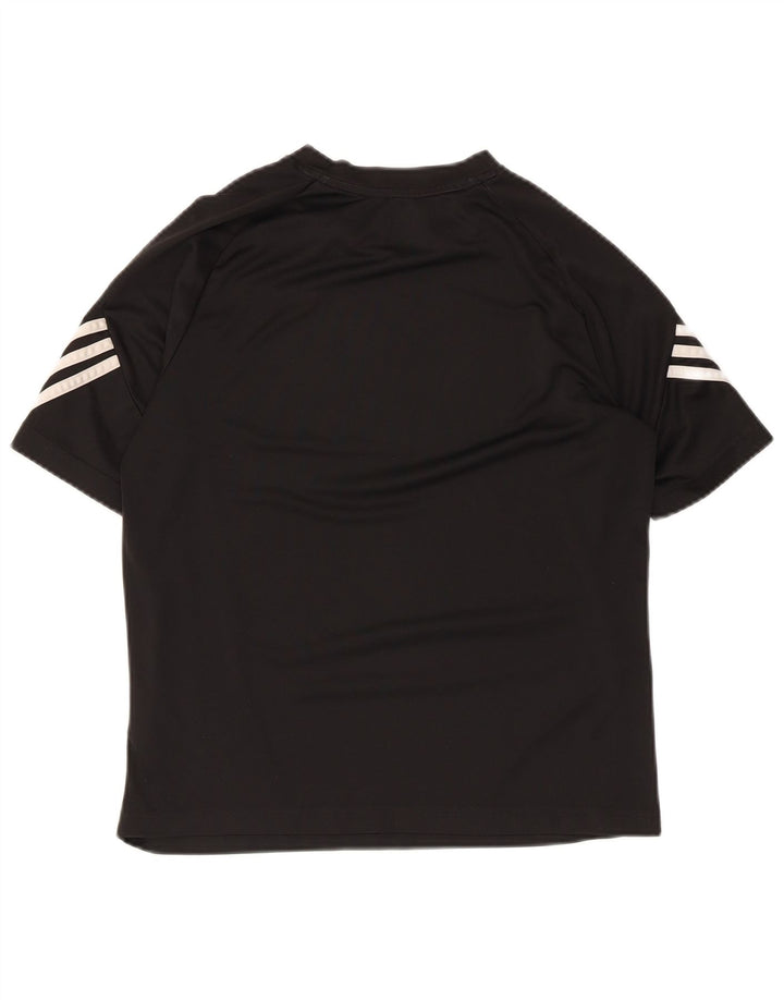 Damska koszulka Adidas Climalite Graphic Top UK 12 Średni czarny poliester