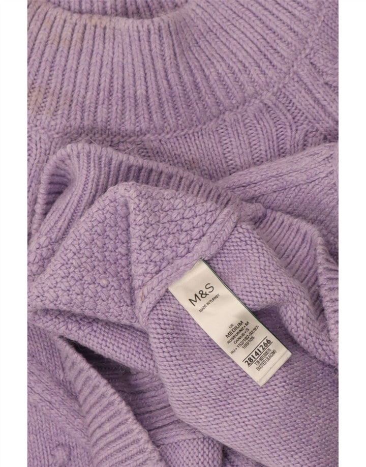 Marks & Spencer Damski sweter z golfem UK 14, średni fiolet