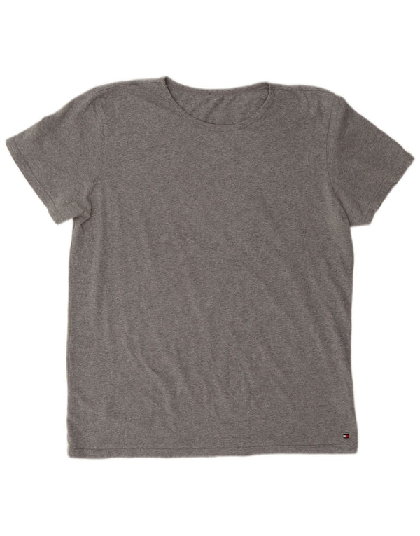 T-shirt damski Tommy Hilfiger Top UK 18 XL, szara bawełna