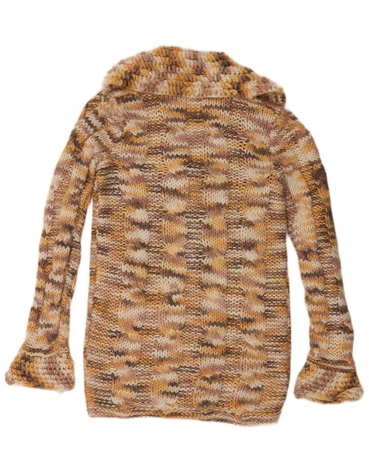 Sweter damski w stylu vintage, UK 14, duży, wielokolorowy, nakrapiany