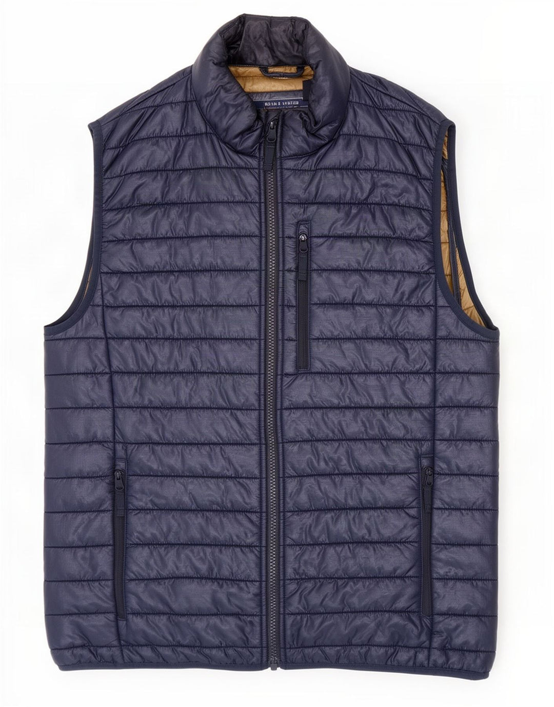 Męska wyściełana kamizelka J. Crew UK 36, mała, granatowa, nylonowa
