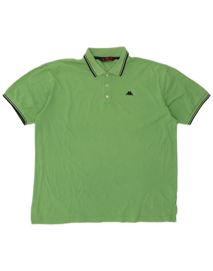 Męska koszulka polo Kappa 2XL, zielona bawełna