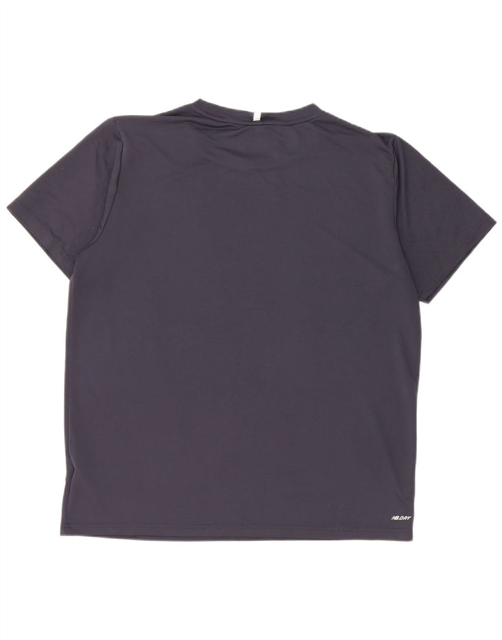 T-shirt męski New Balance, duży, granatowy, poliester