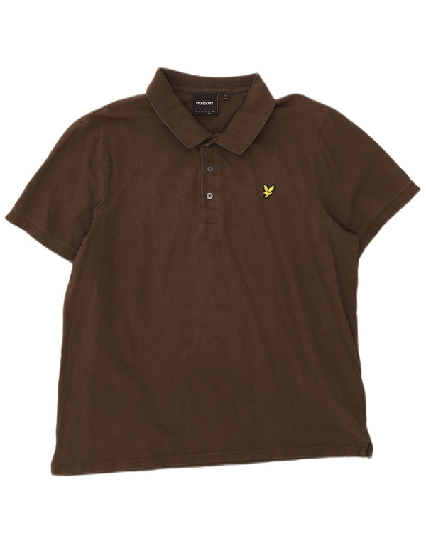 Męska koszulka polo Lyle & Scott XL, bawełniana khaki