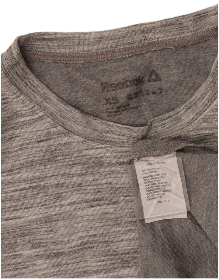 Damska koszulka Reebok z długim rękawem, UK 6 XS, szary, nakrapiany poliester