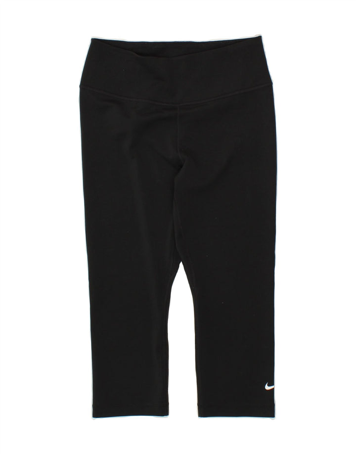 NIKE Womens Capri Tracksuit Trousers UK 12 Medium  Black Polyester Vintage Nike and Second-Hand Nike from Messina Hembry 