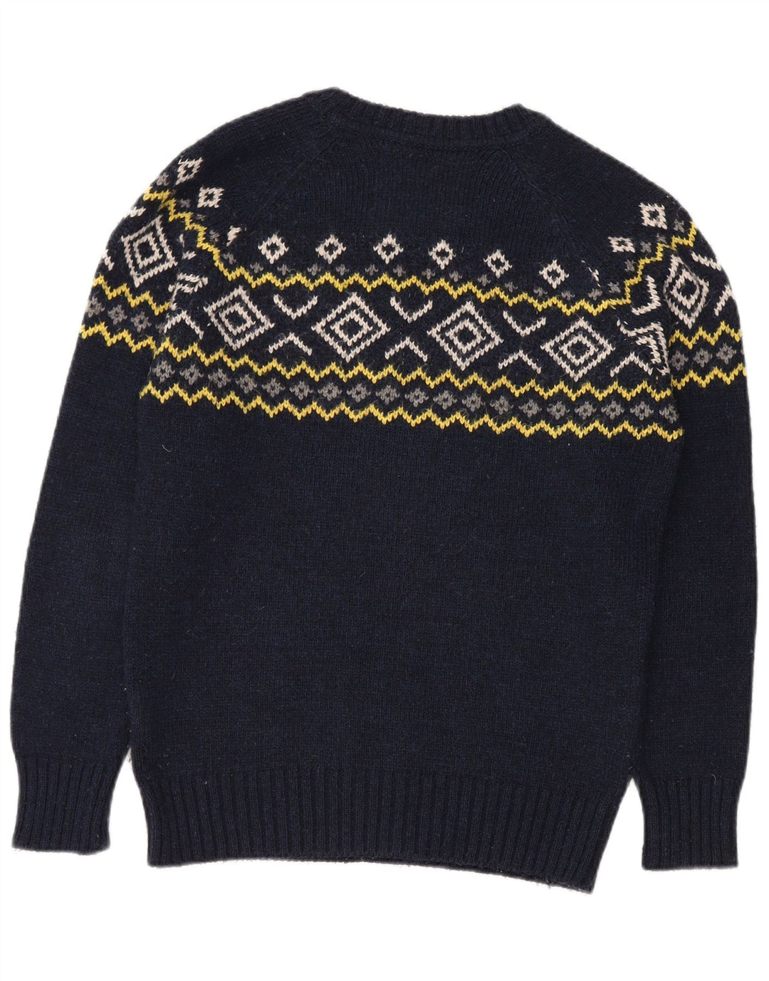 Męski sweter z okrągłym dekoltem Superdry, średni granatowy, akryl Fair Isle