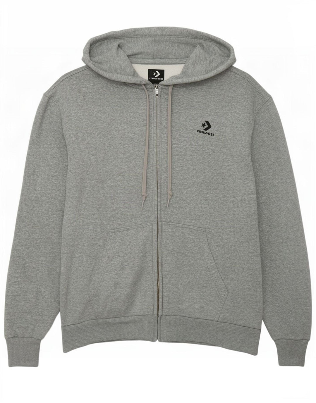 Converse Damski sweter z kapturem i zamkiem UK 14 Średnioszary, bawełniany nakrapiany