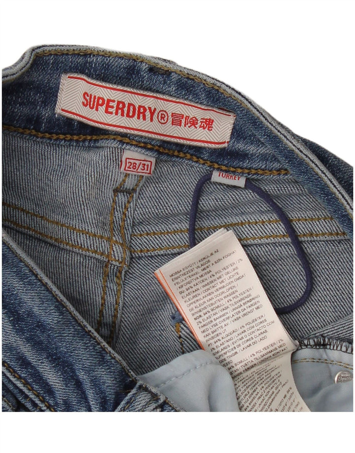 Damskie jeansy Bootcut Superdry W28 L31 Niebieskie, bawełniane
