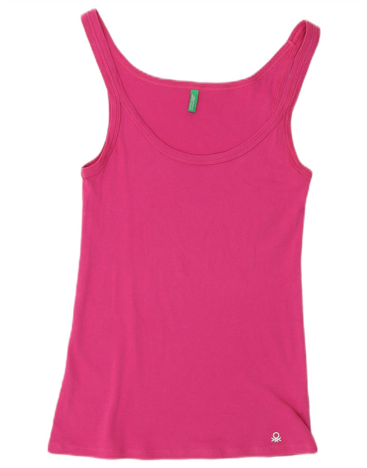 Top damski Benetton UK 14, duży, różowy, bawełniany