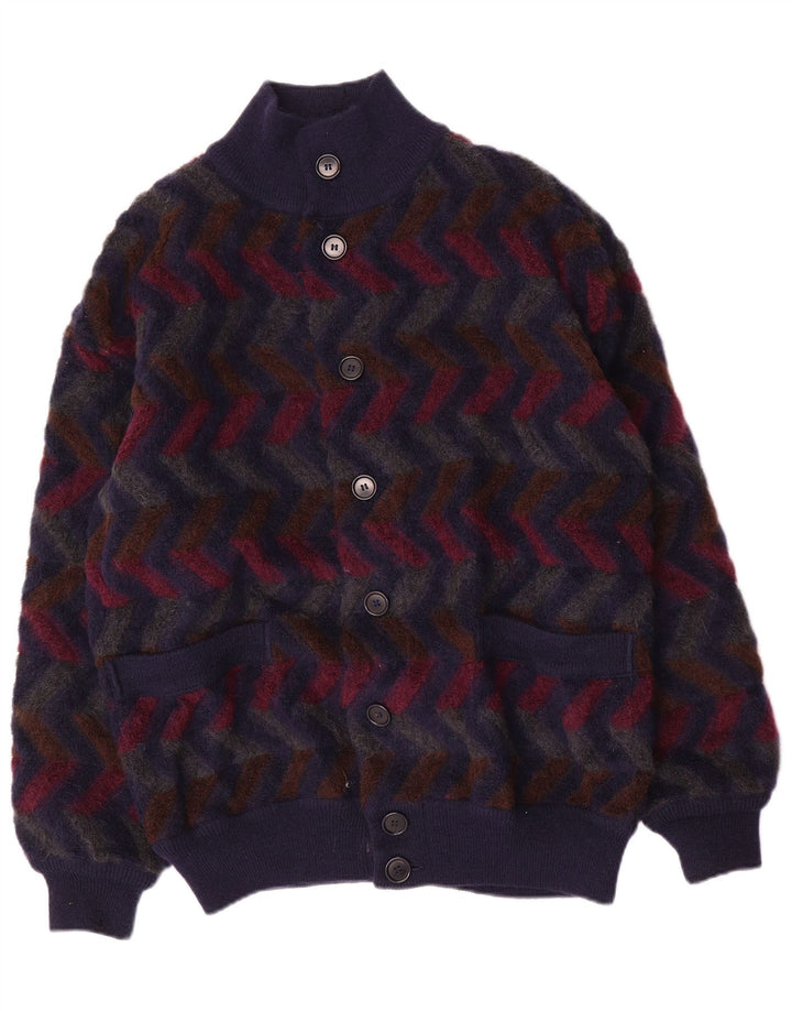 Męski dwustronny sweter rozpinany Missoni IT 48 Średni granatowy jodełka