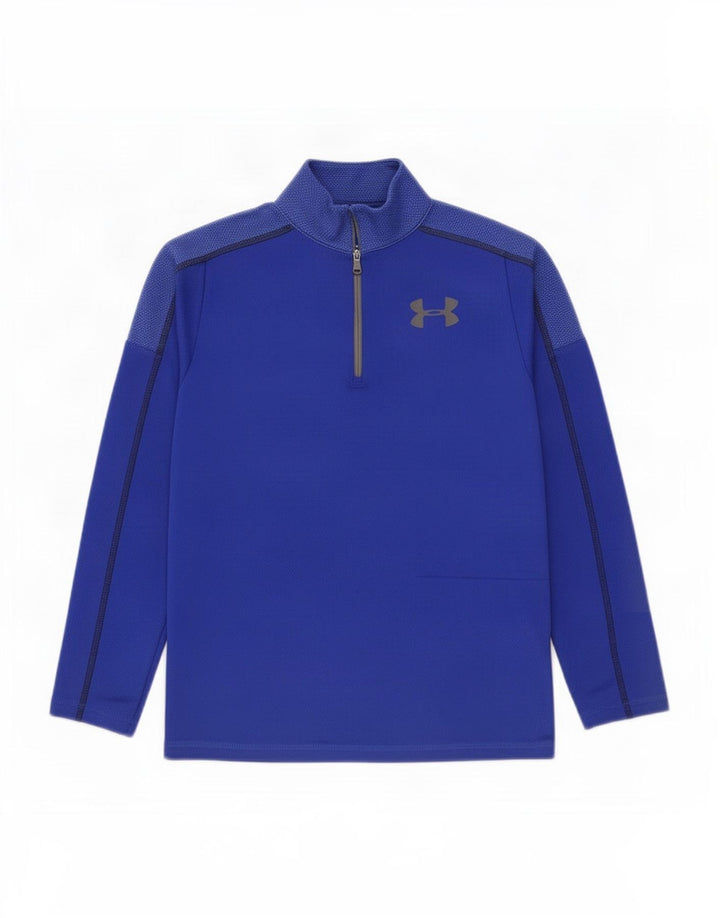 Chłopięcy dres Under Armour z graficznym pulowerem, 10-11 lat, średni niebieski