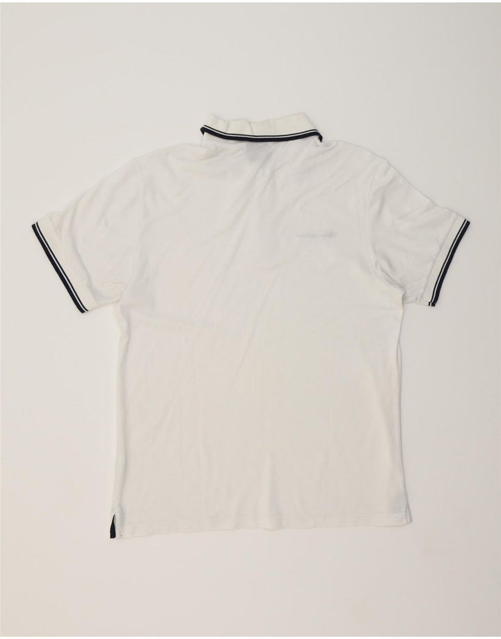 CHAMPION Mens Polo Shirt Large White Cotton Vintage Champion and Second-Hand Champion from Messina Hembry 