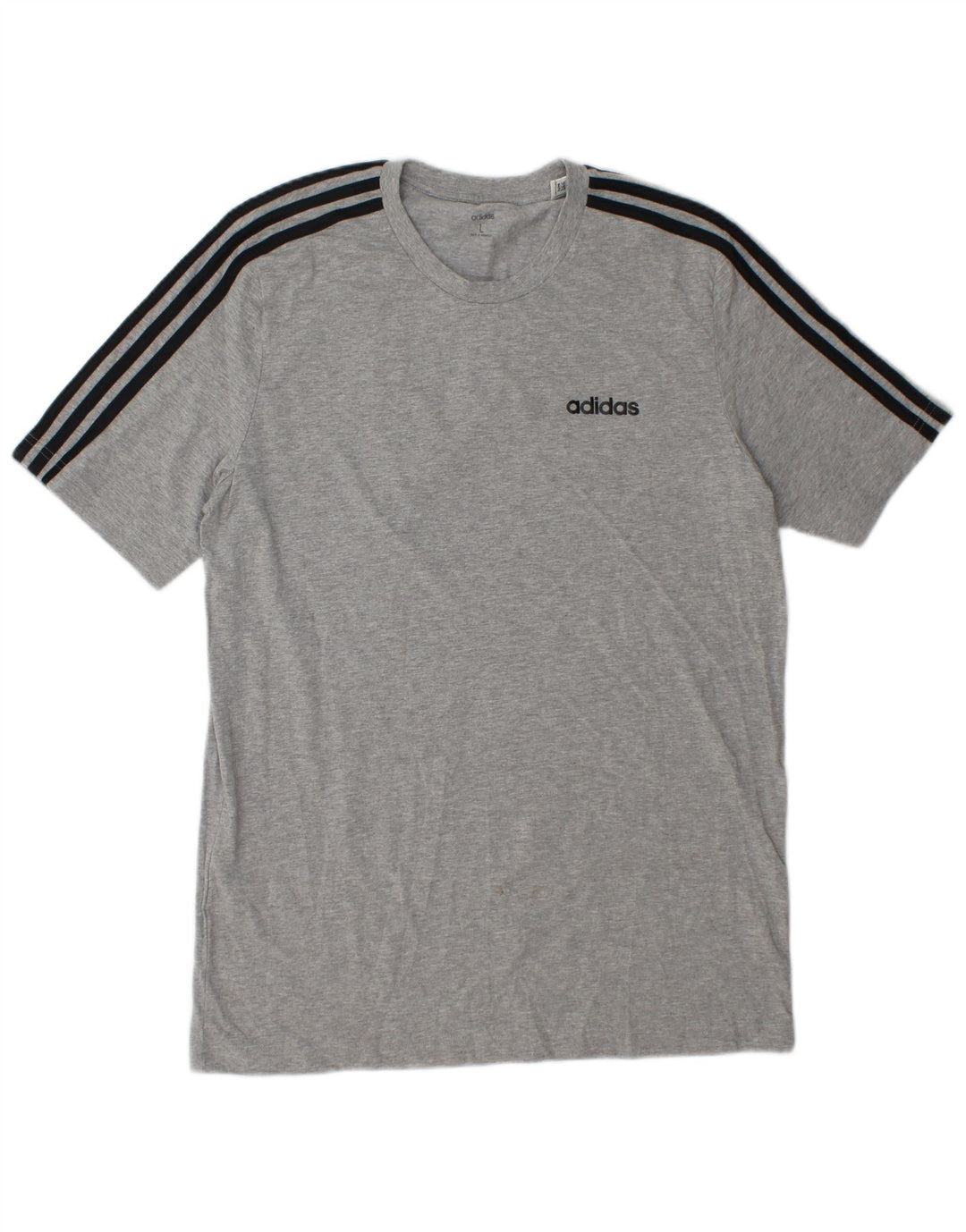 Adidas Męski T-shirt Top Duży Szary Bawełniany