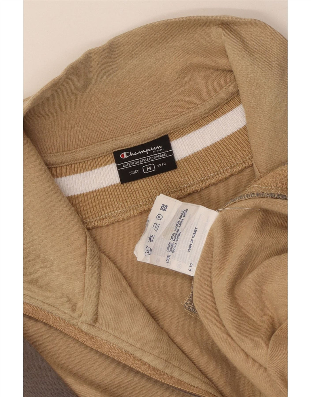 Damska bluza Champion z zamkiem błyskawicznym UK 14 w kolorze średniego beżu