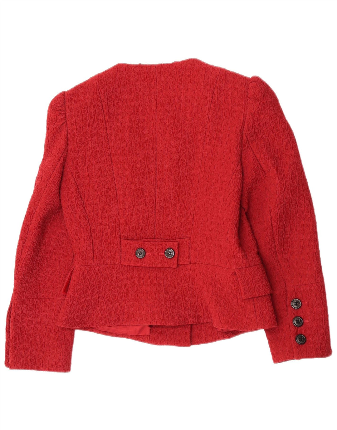 Damska marynarka Karen Millen Crop Blazer UK 12 Średni bordowy poliamid