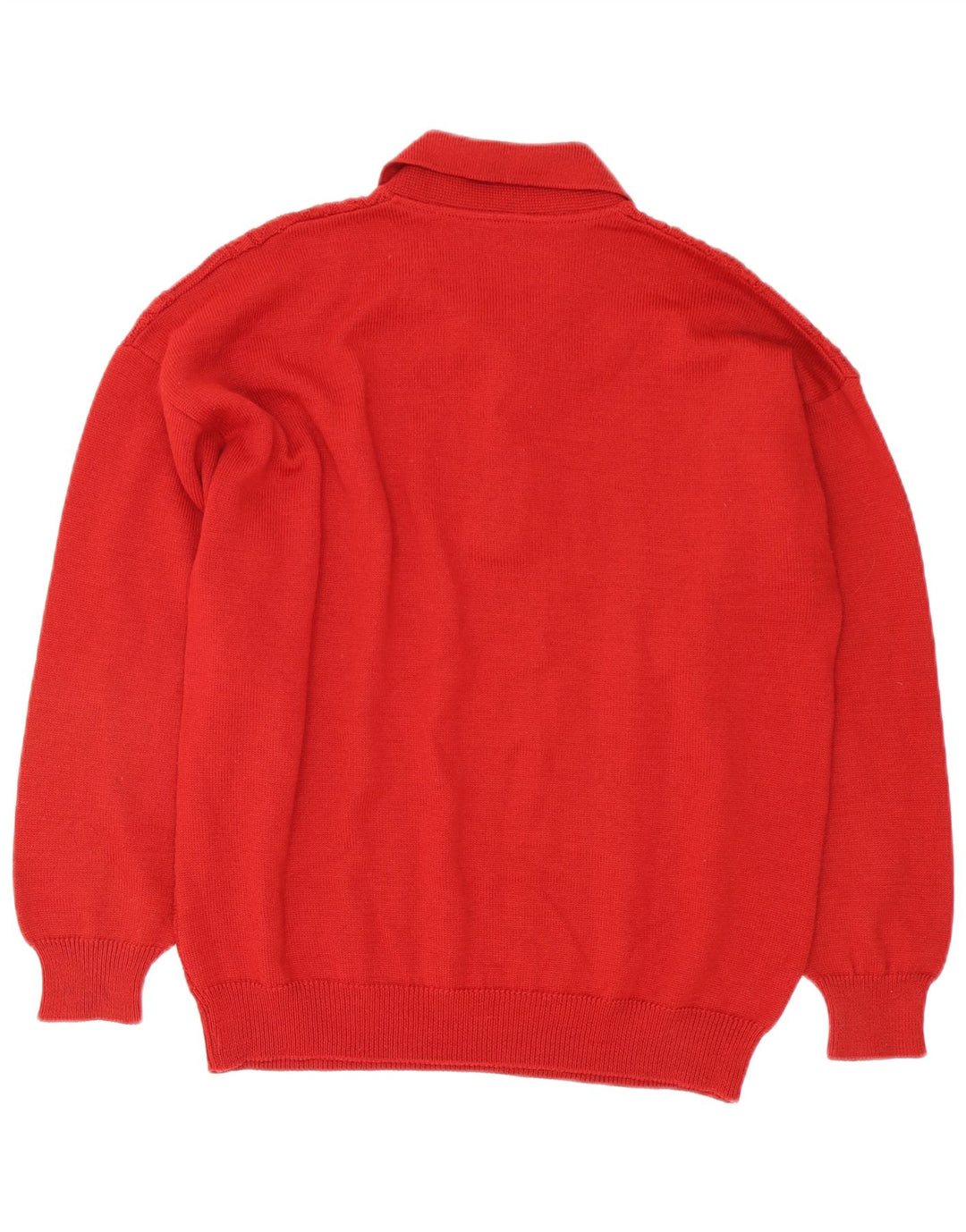 Il Granchio Męski sweter polo, duży, czerwony, wełniany