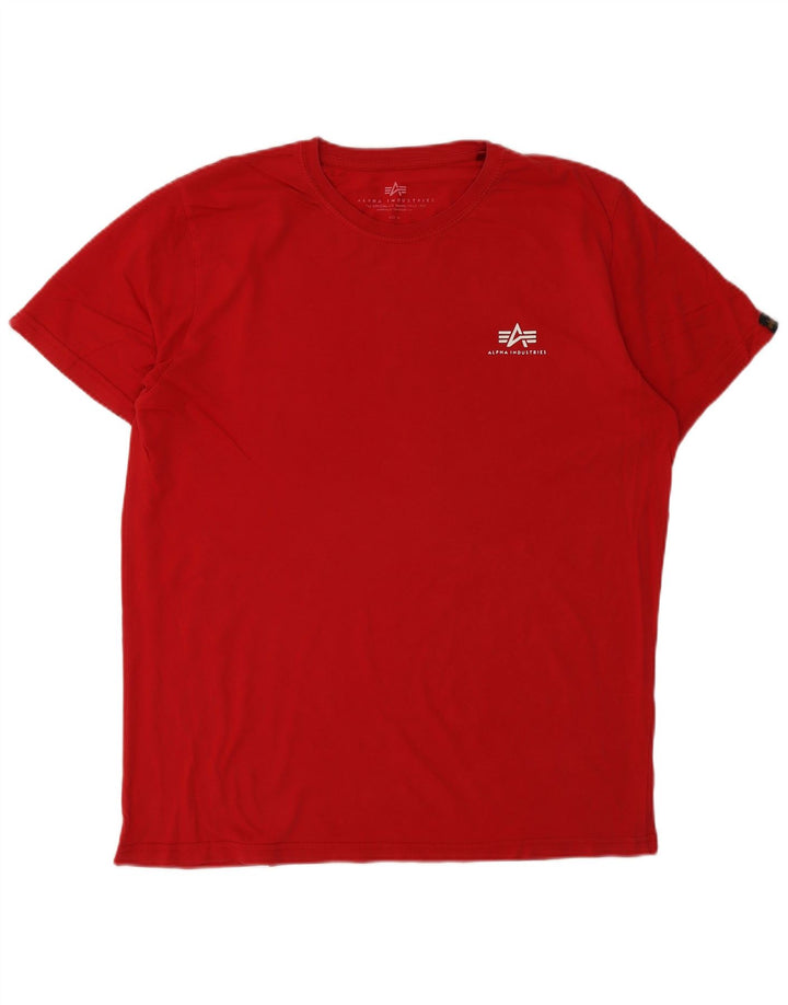 Męska koszulka z grafiką Alpha Industries, XL, czerwona