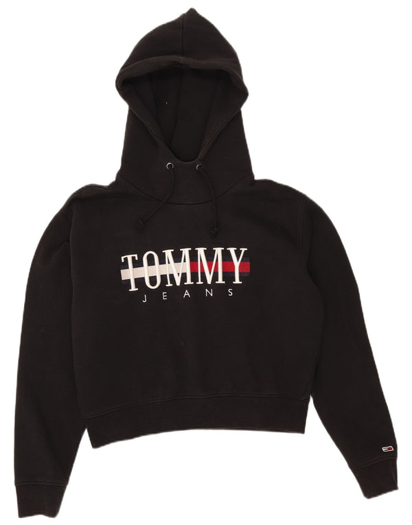 Damska bluza z kapturem Tommy Hilfiger Crop Graphic UK 10 Small Black