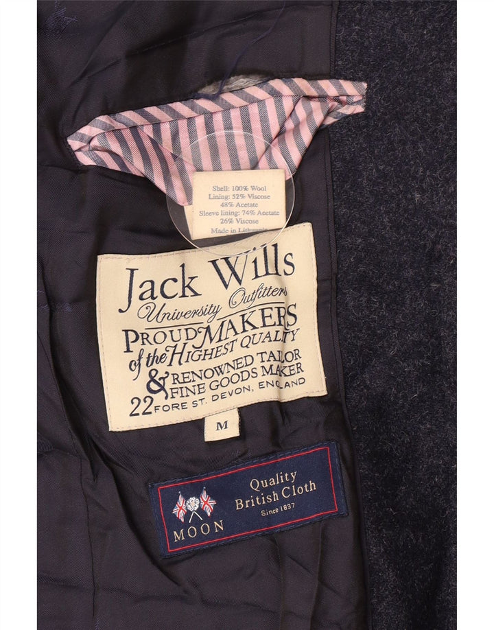 Jack Wills Męska marynarka zapinana na 2 guziki UK 38 Średni granatowy wełniany
