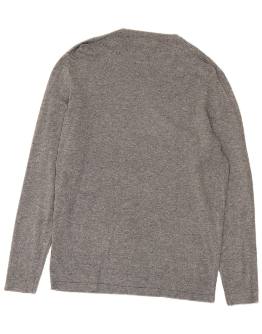 Męski sweter Zara z dekoltem w kształcie litery V, średnioszary, nakrapiany