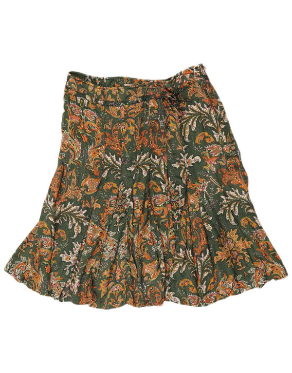 Damska plisowana spódnica Henry Cottons IT 44 Medium W30 Zielona Paisley