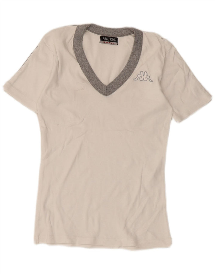 Damska koszulka Kappa Top UK 8 Small White Colorblock