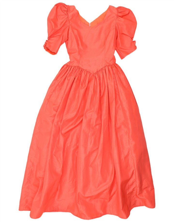 Sukienka damska Maxi w stylu vintage UK 8, mała pomarańcza