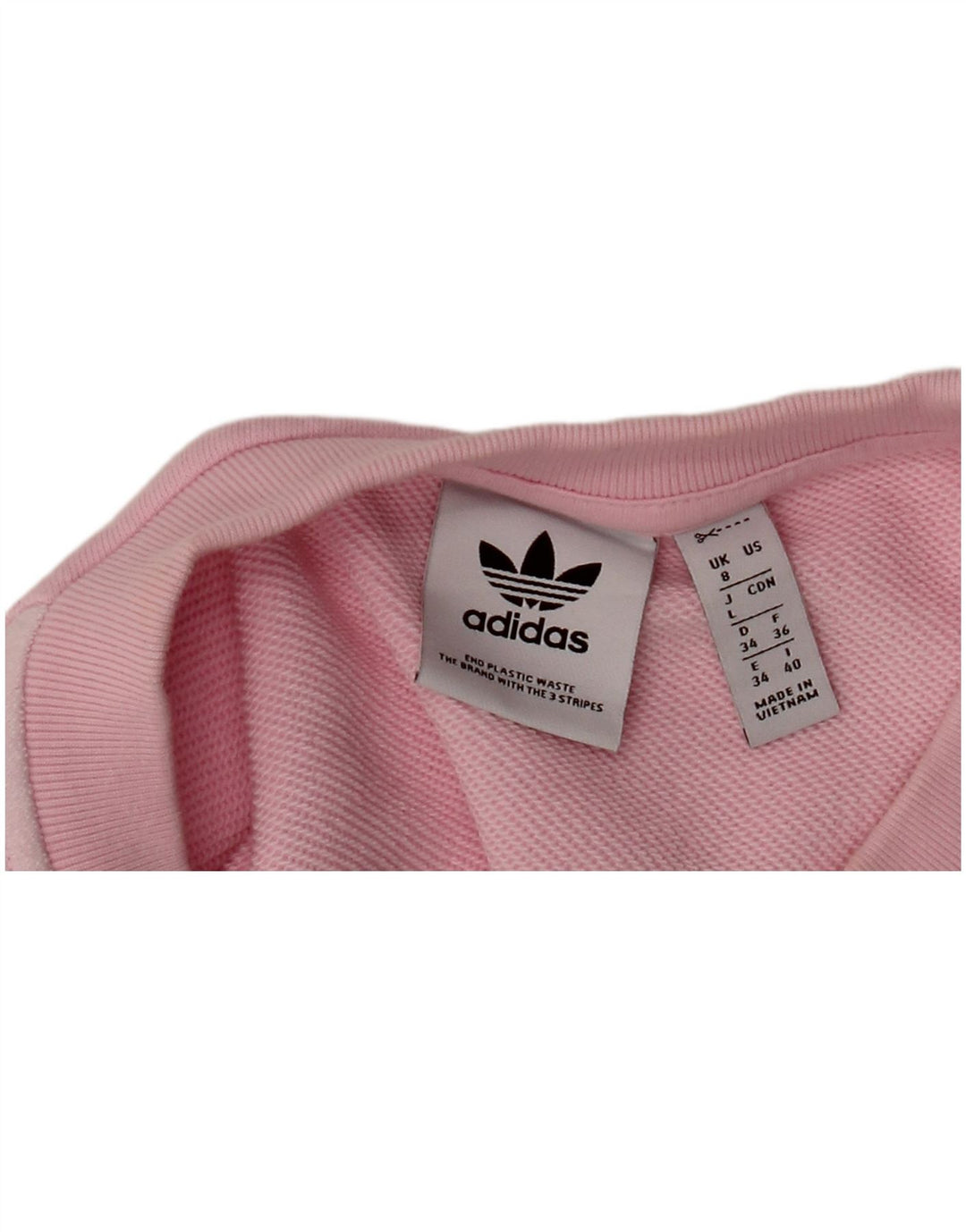 Damski sweter oversize ADIDAS UK 8, mały, różowy, z blokami kolorów